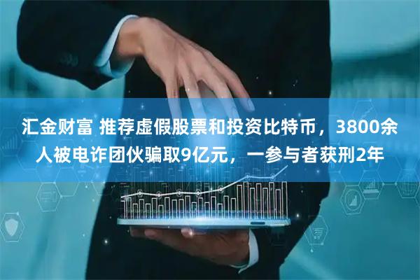 汇金财富 推荐虚假股票和投资比特币，3800余人被电诈团伙骗取9亿元，一参与者获刑2年